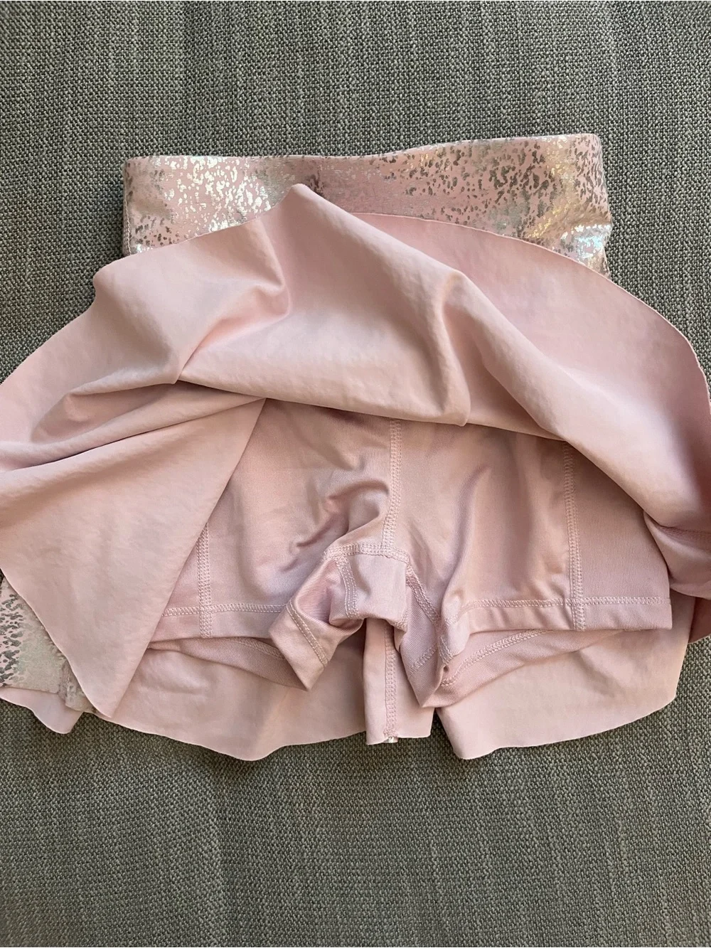 Old Navy Pink Metallic-Accent Powersoft Skirt- Girls Size S
